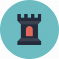 22 tower level game design flat icon 512